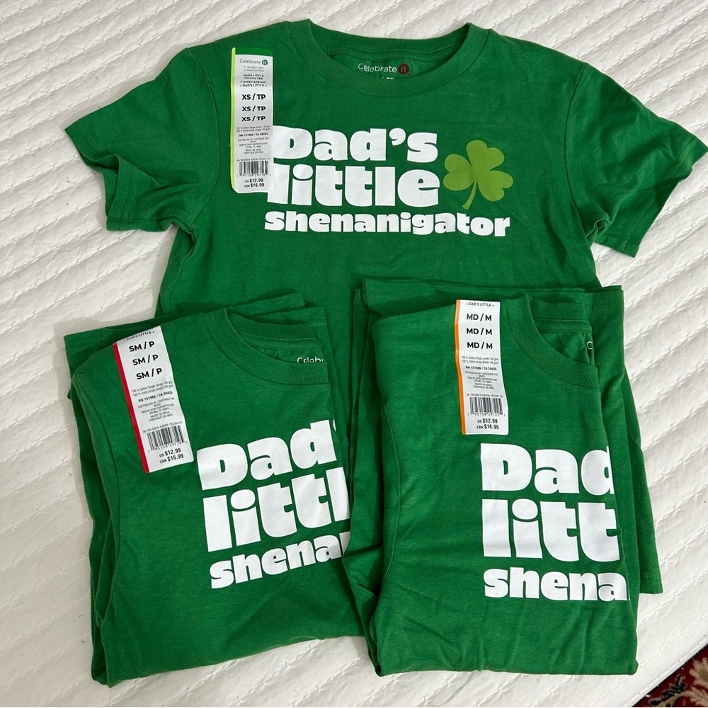 Celebrate It Green Kids Tee - Dad's Little Shenanigator 3 t-shirts